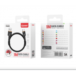 Cable F6005 Black Type-c 1M